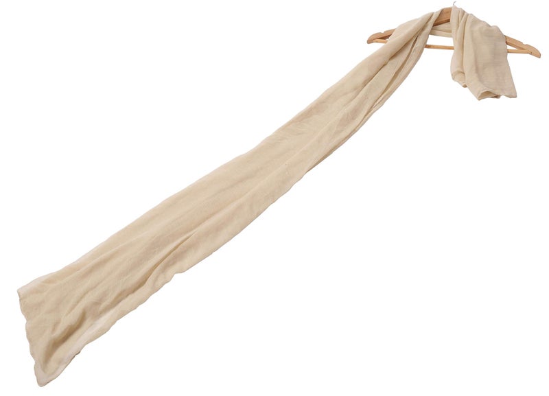 woogwin Women's Cotton Scarves Lady Light Soft Fashion Solid Scarf Wrap Shawl (One Size, beige) - Image 4